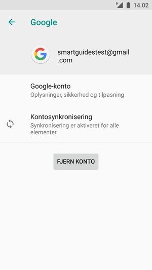 Vælg Kontosynkronisering