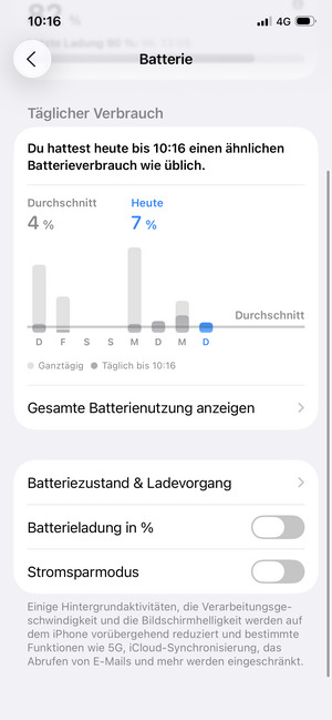 Schalten Sie Stromsparmodus ein