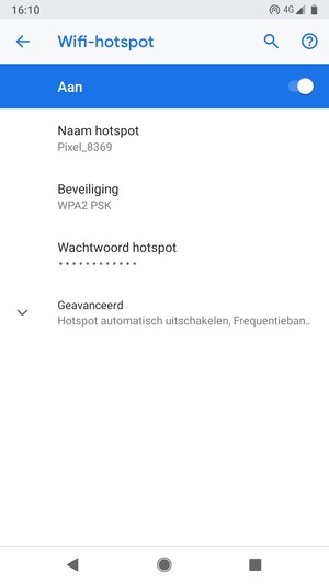Uw telefoon is nu geïnstalleerd voor gebruik als modem