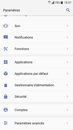 Faites défiler et sélectionnez Gestionnaire d'alimentation