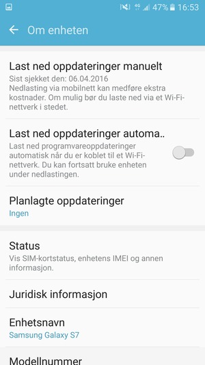 Velg Last ned oppdateringer manuelt
