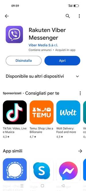 Seleziona Apri