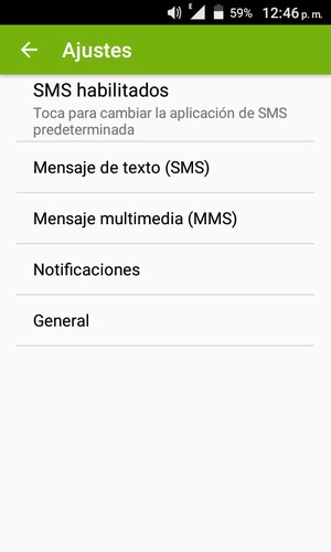 Seleccione Mensaje de texto (SMS)