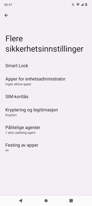 Velg SIM-kortlås
