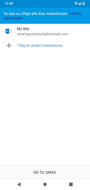 Vælg GÅ TIL GMAIL