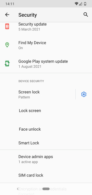 Select SIM card lock
