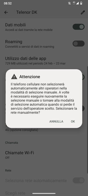 Seleziona OK