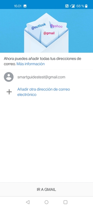 Seleccione IR A GMAIL