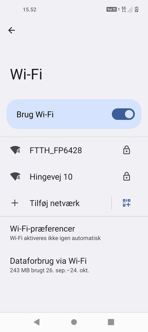 Vælg det trådløse netværk, du ønsker at oprette forbindelse til