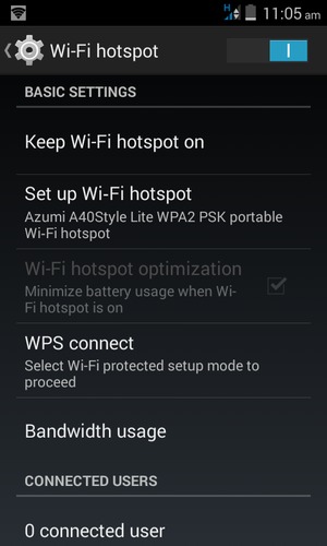 Your phone is now set up for use as a modem