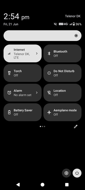 Adjust brightness to the required level