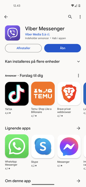 Vælg Åbn