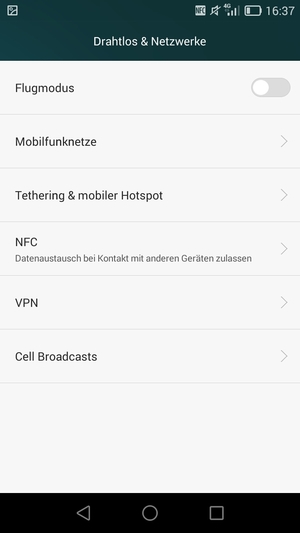 Wählen Sie Tethering & mobiler Hotspot