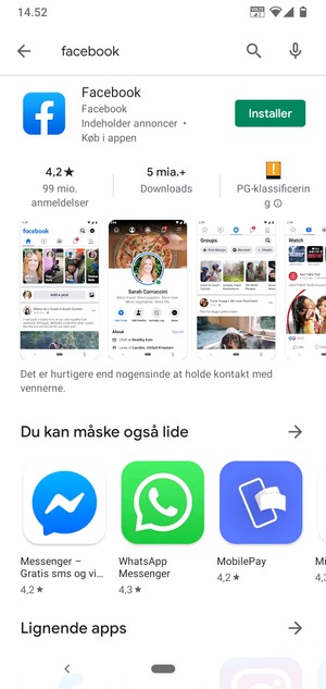 Vælg appen
