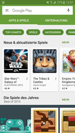 Wählen Sie die Suchleiste