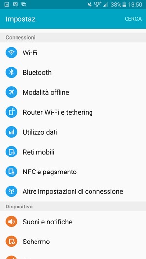 Scorri e seleziona Router Wi-Fi e tethering / Tethering e Router Wi-Fi
