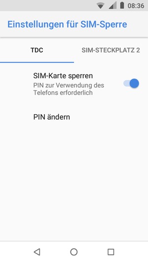 Wählen Sie Public und PIN ändern