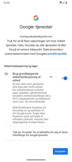 Vælg Acceptér