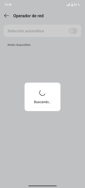 Espere a que la búsqueda termine