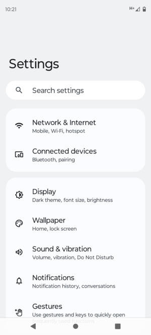 Select Network & Internet