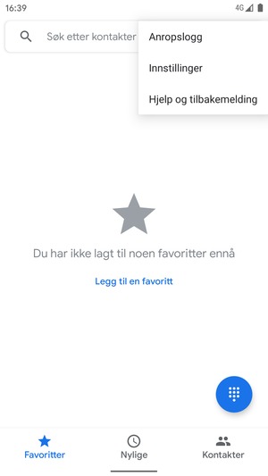 Velg Innstillinger