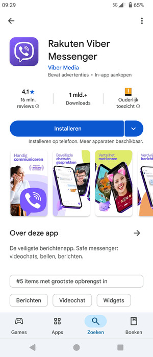 Selecteer Installeren