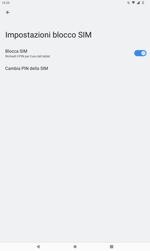 Seleziona Cambia PIN della SIM