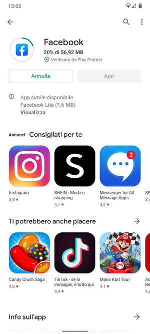Attendi il completamento del processo di installazione