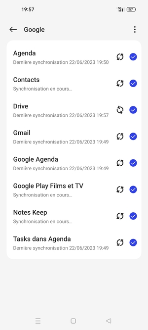 Vos informations seront synchronisées
