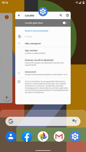 Veeg apps naar boven om ze te sluiten