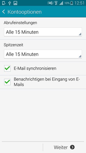 Wählen Sie Weiter