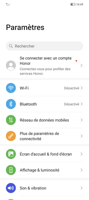 Sélectionnez Wi-Fi