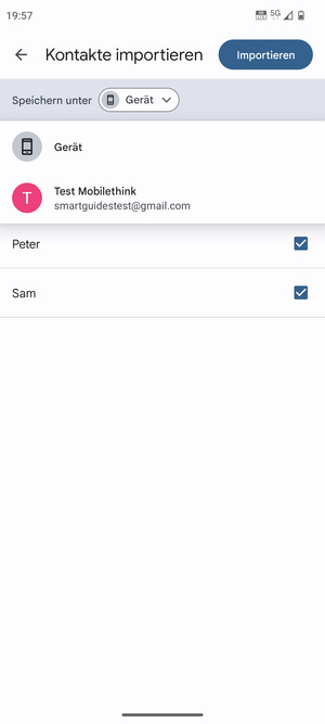 Wählen Sie Ihr Google Konto