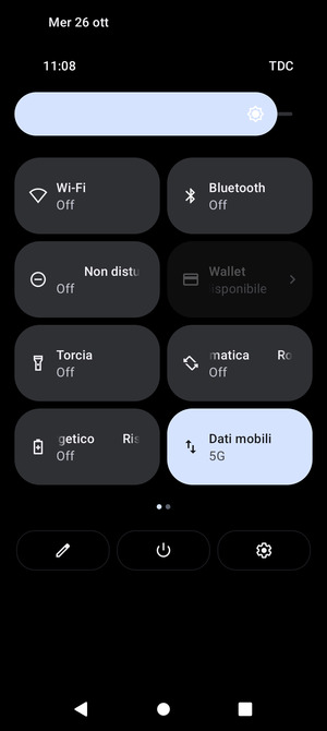 Regola la luminosità al livello desiderato