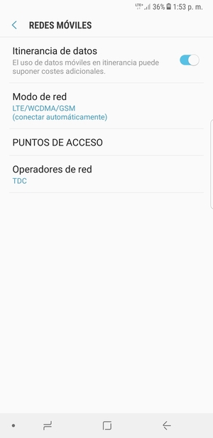 Activar o desactivar Itinerancia de datos