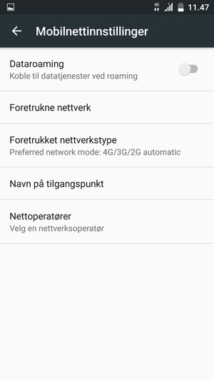 Velg Navn på tilgangspunkt