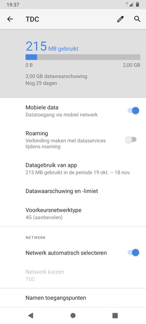 Scroll naar en selecteer Namen toegangspunten