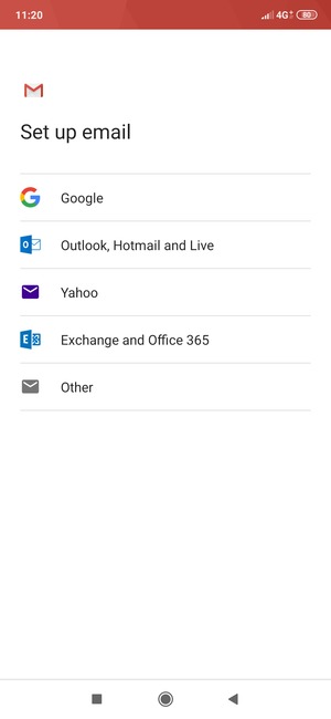 Select  Outlook, Hotmail and Live