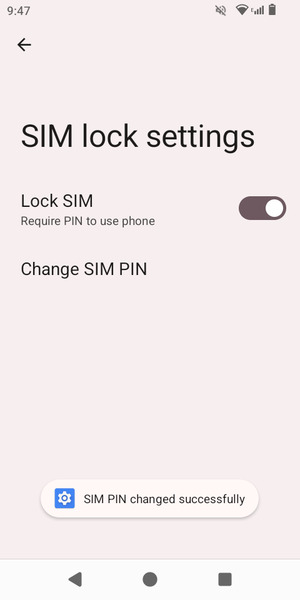 Your SIM PIN has been changed