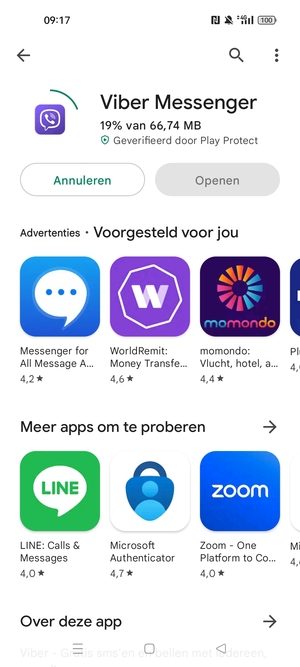 Wacht tot het installatieproces beëindigd is
