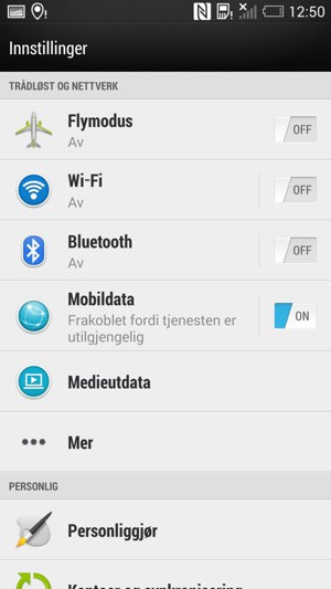 Velg Wi-Fi