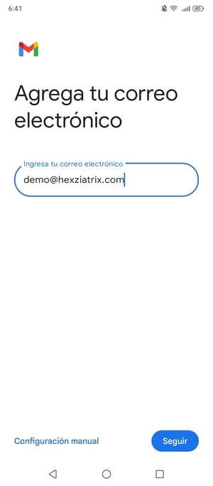 Introduzca su Dirección de correo electrónico y seleccione Seguir
