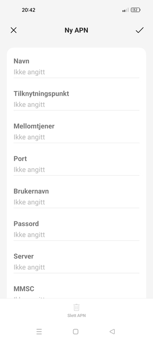 Skriv inn MMS-informasjon