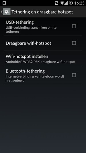 Selecteer Wifi-hotspot instellen