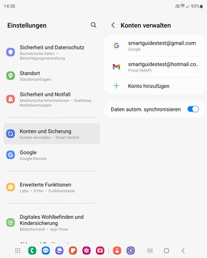 Wählen Sie Ihr Google Konto