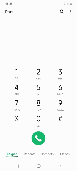 Press and hold the number 1