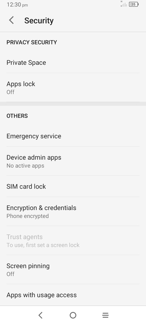 Scroll to and select SIM card lock