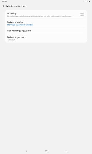 Om van netwerk te wisselen in geval van netwerkproblemen, selecteert u Netwerkoperators