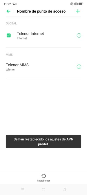 Seleccione Nuevo APN