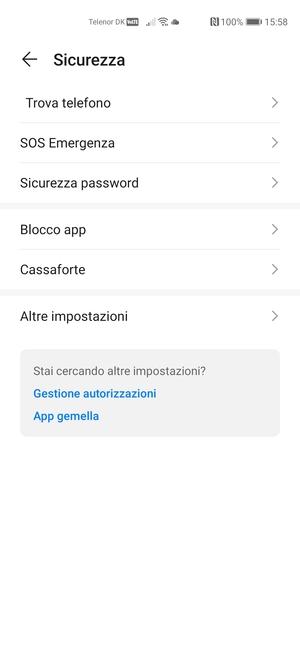 Seleziona Altre impostazioni